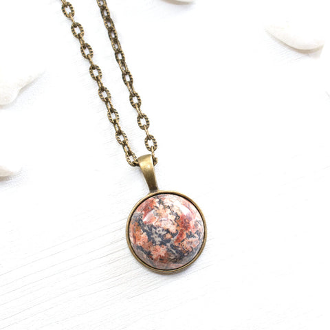 Leopardskin Gemstone Necklace - Natural Gemstone Jewelry