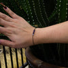 Dainty Amethyst Bar Bracelet