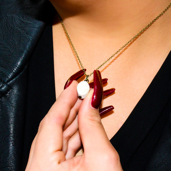 Mini White Druzy Necklace