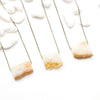 Mini Citrine Slice Necklace - Natural Gemstone and Raw Crystal Jewelry