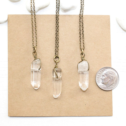 Crystal Point Necklace - Natural Gemstone and Raw Crystal Jewelry