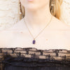 Mini Dark Blue Druzy Necklace - Natural Gemstone and Raw Crystal Jewelry