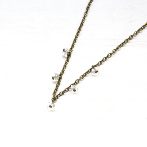 Multi Crystal Quartz Necklace - Natural Gemstone Jewelry
