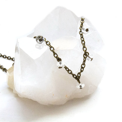Multi Crystal Quartz Necklace - Natural Gemstone Jewelry