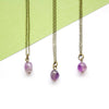 Dainty Amethyst Pebble Necklace