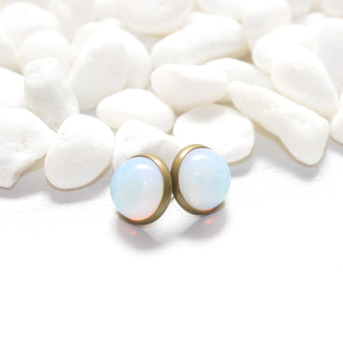 Opalite Post Earrings - Natural Gemstone Jewelry