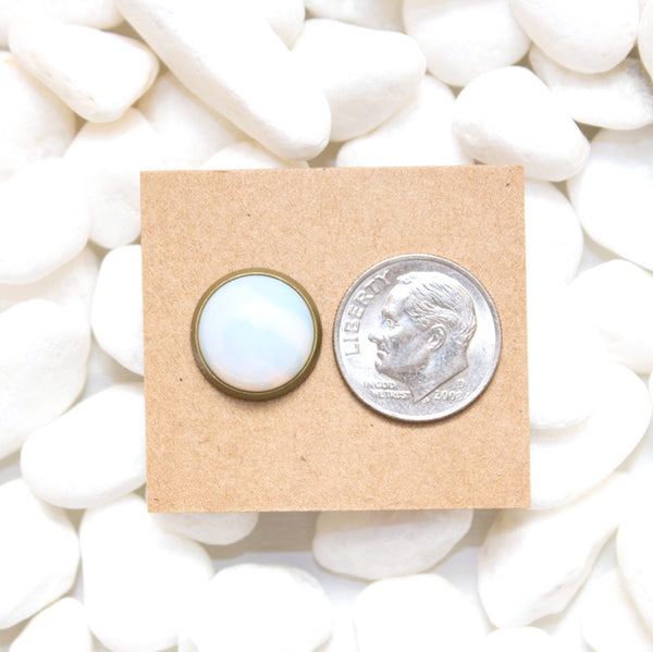 Opalite Post Earrings - Natural Gemstone Jewelry