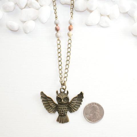 Owl Necklace - Southwestern Boho Jewelry