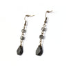 Black Tourmaline Drop Earrings - Raw Crystal Jewelry