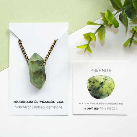 Prehnite Double Point Necklace Meaninig