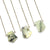 Dainty Prehnite Geometric Necklace - Natural Gemstone Jewelry
