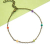 Dainty Rainbow Beaded Anklet