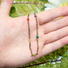 Dainty Rainbow Beaded Anklet