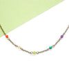 Dainty Rainbow Beaded Choker