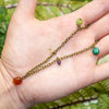 Rainbow Pebble Charm Anklet