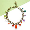 Rainbow Pebble Charm Bracelet