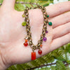 Rainbow Pebble Charm Bracelet