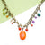 Rainbow Pebble Charm Necklace
