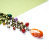 Rainbow Pebble Charm Necklace