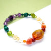 Rainbow Pebble Stretch Bracelet