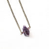 Raw Amethyst Necklace - Raw Gemstone Jewelry