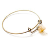 Raw Citrine Bangle Bracelet - Raw Crystal Jewelry