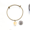 Raw Citrine Bangle Bracelet - Raw Crystal Jewelry