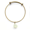 Raw Fluorite Bangle Bracelet - Raw Crystal Jewelry