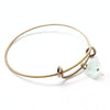 Raw Fluorite Bangle Bracelet - Raw Crystal Jewelry