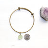 Raw Fluorite Bangle Bracelet - Raw Crystal Jewelry