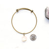 Raw Rose Quartz Bangle Bracelet - Raw Crystal Jewelry