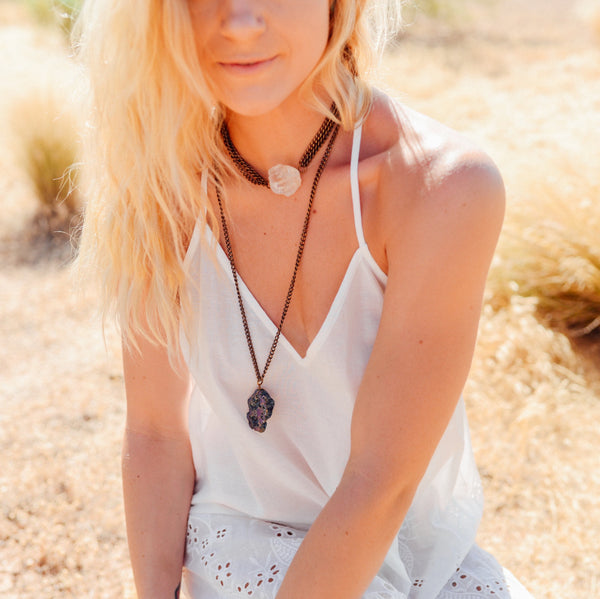 Raw Crystal Choker - Raw Crystal Jewelry