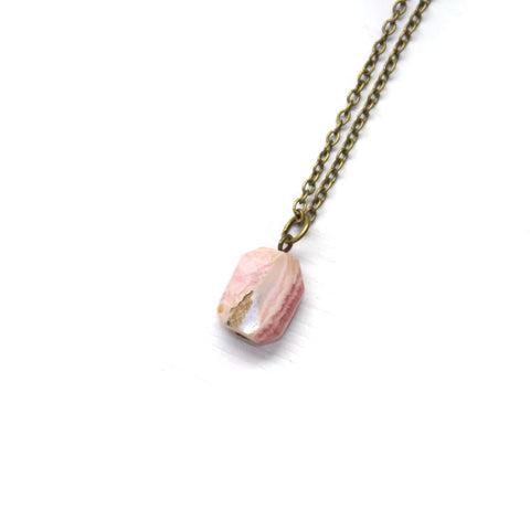 Rhodochrosite Gemstone Necklace - Coastal Collection
