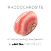 Tiny Raw Rhodochrosite Hoop Earrings - Coastal Collection
