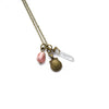 Rhodochrosite, Crystal and Shell Drop Necklace - Coastal Collection