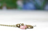 Rhodochrosite, Crystal and Shell Drop Necklace - Coastal Collection