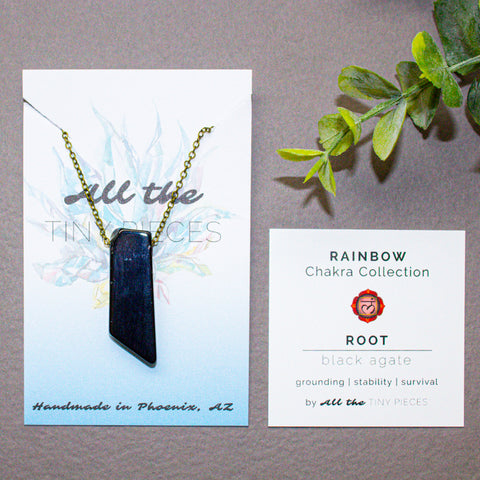 Root Chakra Meaning Card with Necklace