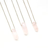 Rose Quartz Double Point Necklace - Natural Gemstone Jewelry