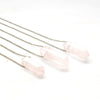 Rose Quartz Double Point Necklace - Natural Gemstone Jewelry