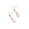 Rose Quartz Heart Earrings