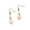 Rose Quartz Heart Earrings