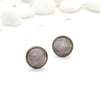 Rose Quartz Post Earrings - Natural Gemstone Jewelry