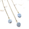 Mini Round Blue Druzy Necklace - Natural Gemstone and Raw Crystal Jewelry