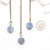 Mini Round Blue Druzy Necklace - Natural Gemstone and Raw Crystal Jewelry