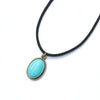 Turquoise Gemstone Choker - Vegan Jewelry