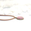 Rhodonite Gemstone Choker - Vegan Jewelry