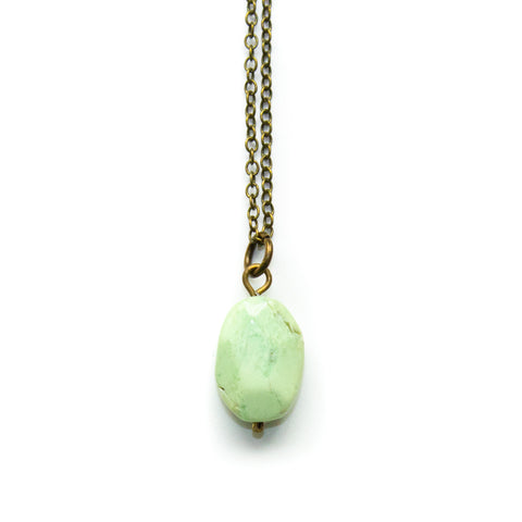 Small Chrysoprase Gemstone Necklace