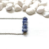 Sodalite Bar Necklace - Natural Gemstone Jewelry