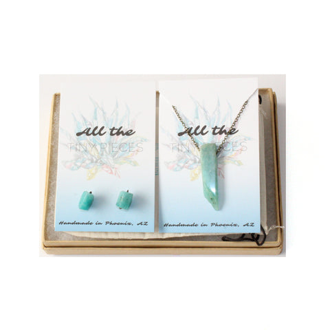 Throat Chakra Gemstone Gift Set | Amazonite Gemstone Gift Set | The "Live True" Gift Set