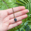 Tiny Black Tourmaline Necklace